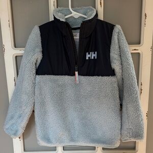 Helly Hansen Kids' Black and Gray Fleece Hoodie